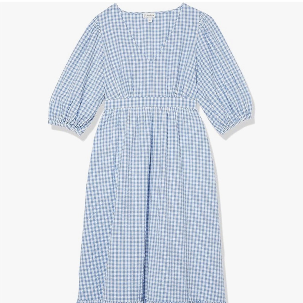 Blue Gingham Maxi Dress